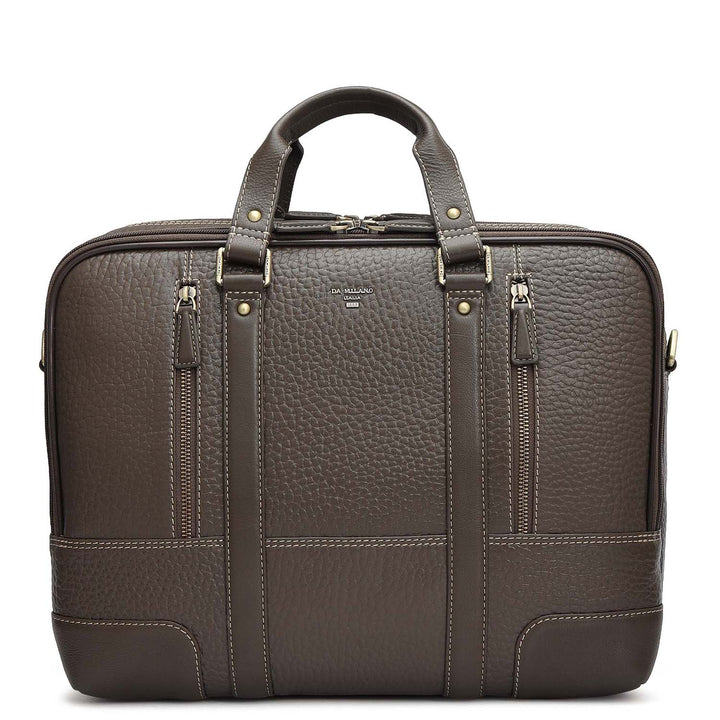 Bub Leather Laptop Bag - Greyish Taupe