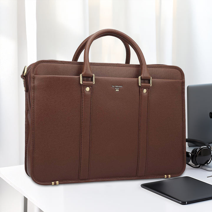 Franzy Leather Laptop Bag - Date