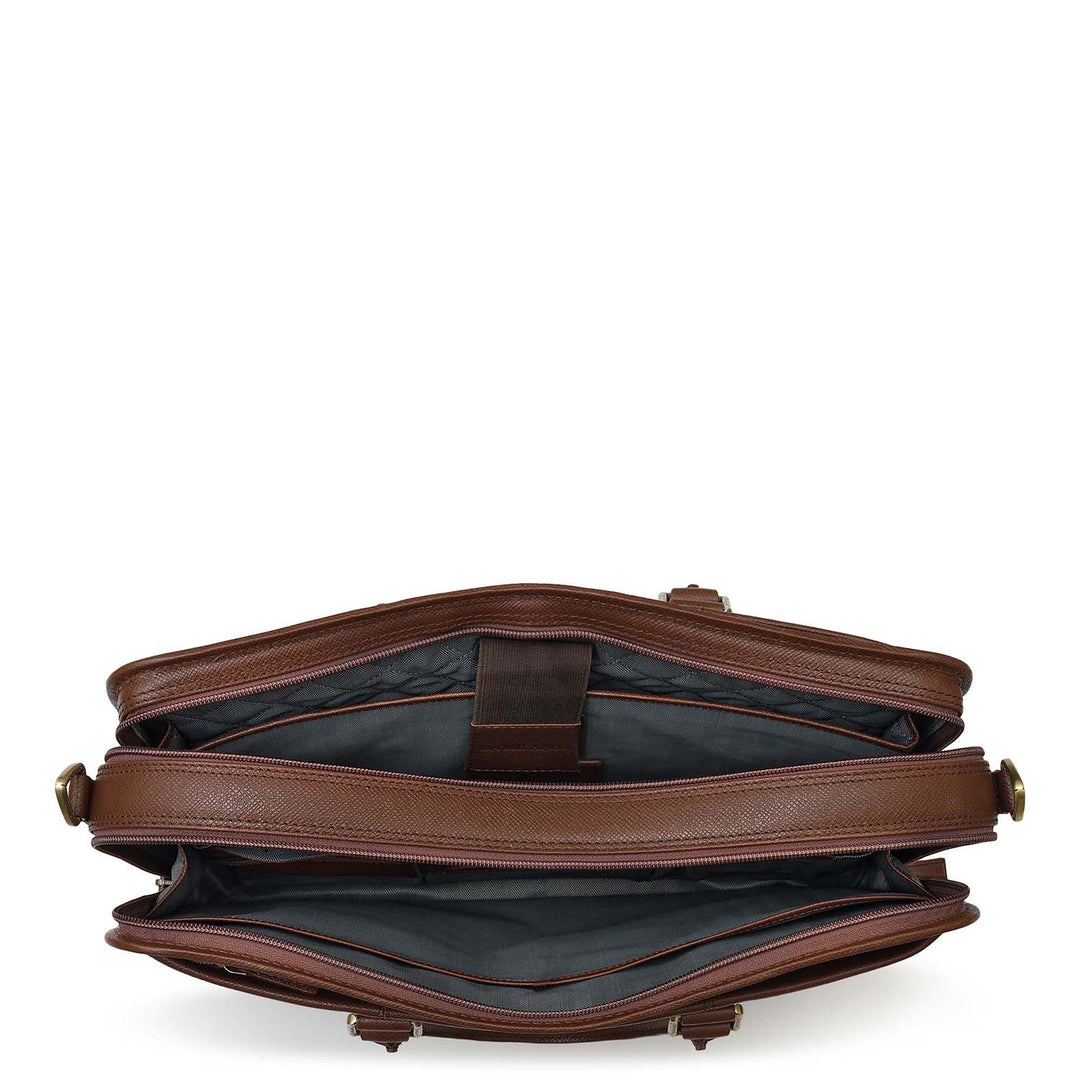 Franzy Leather Laptop Bag - Date