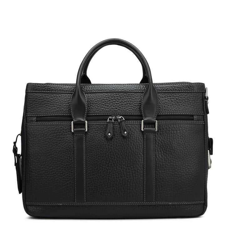 Bub Leather Laptop Bag - Black