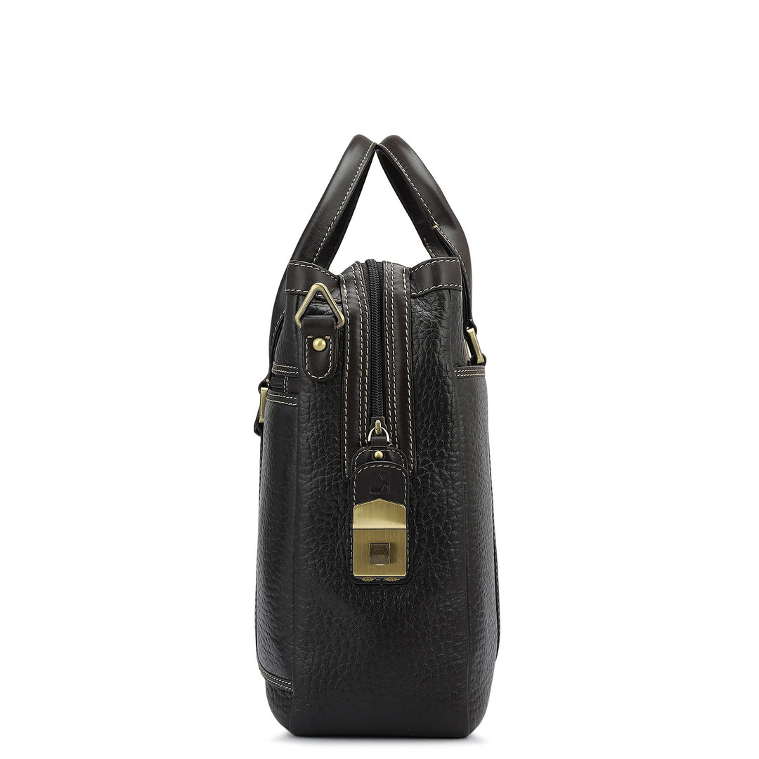 Bub Leather Laptop Bag - Brown