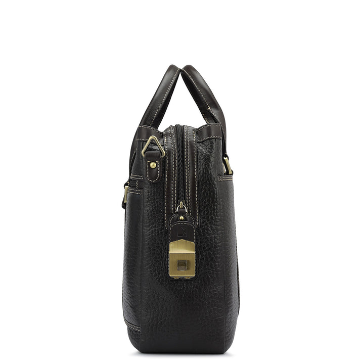 Bub Leather Laptop Bag - Brown