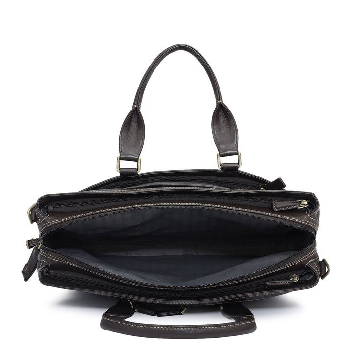 Bub Leather Laptop Bag - Brown