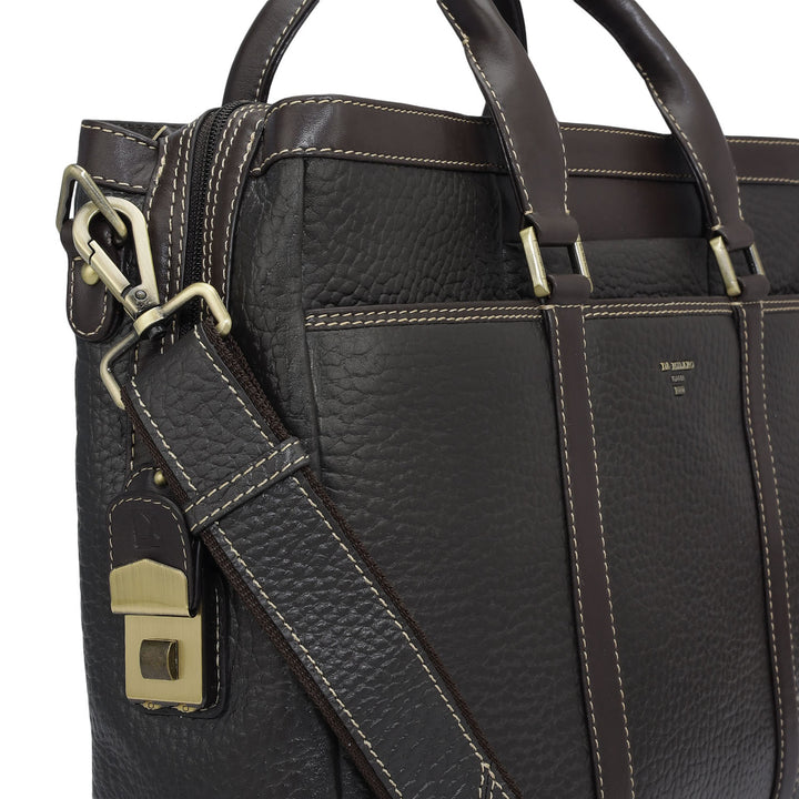 Bub Leather Laptop Bag - Brown