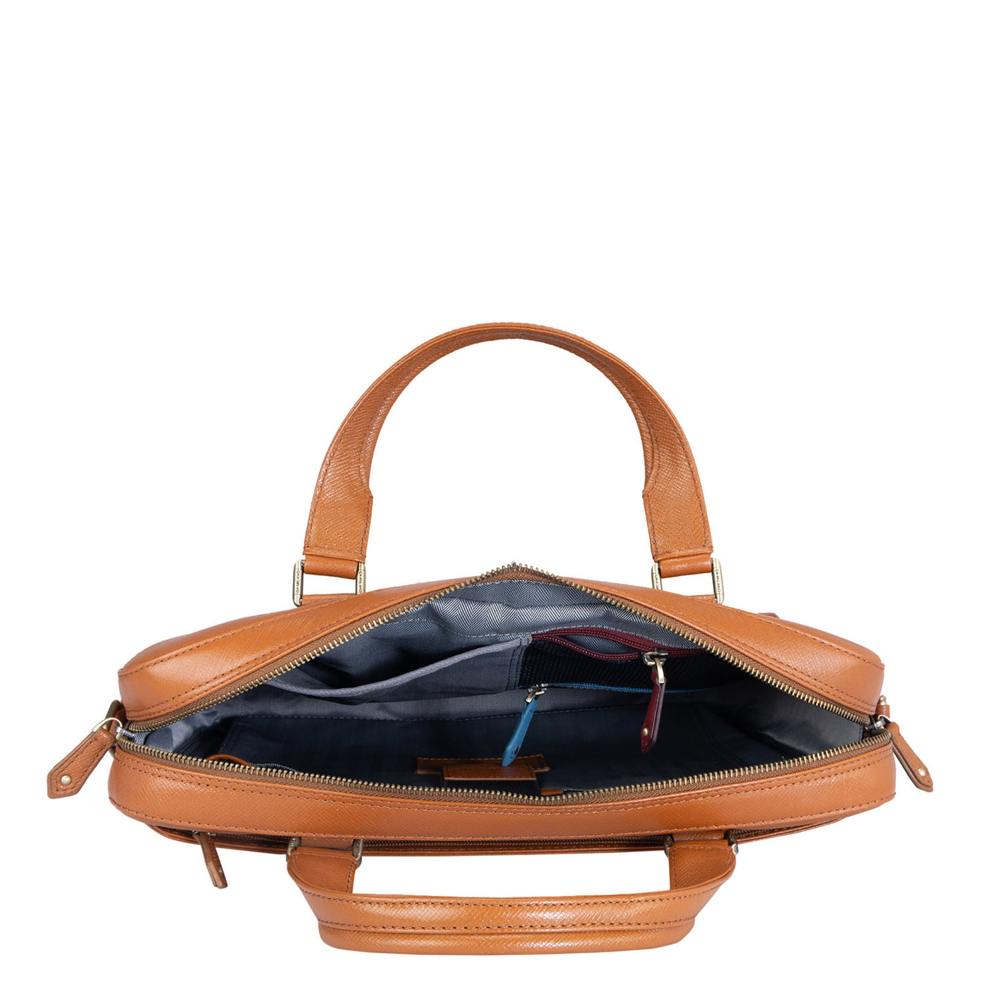 Cognac Franzy Leather Computer Bag - Upto 15"