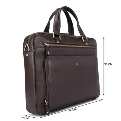 Oak Franzy Leather Laptop Bag - Upto 14"