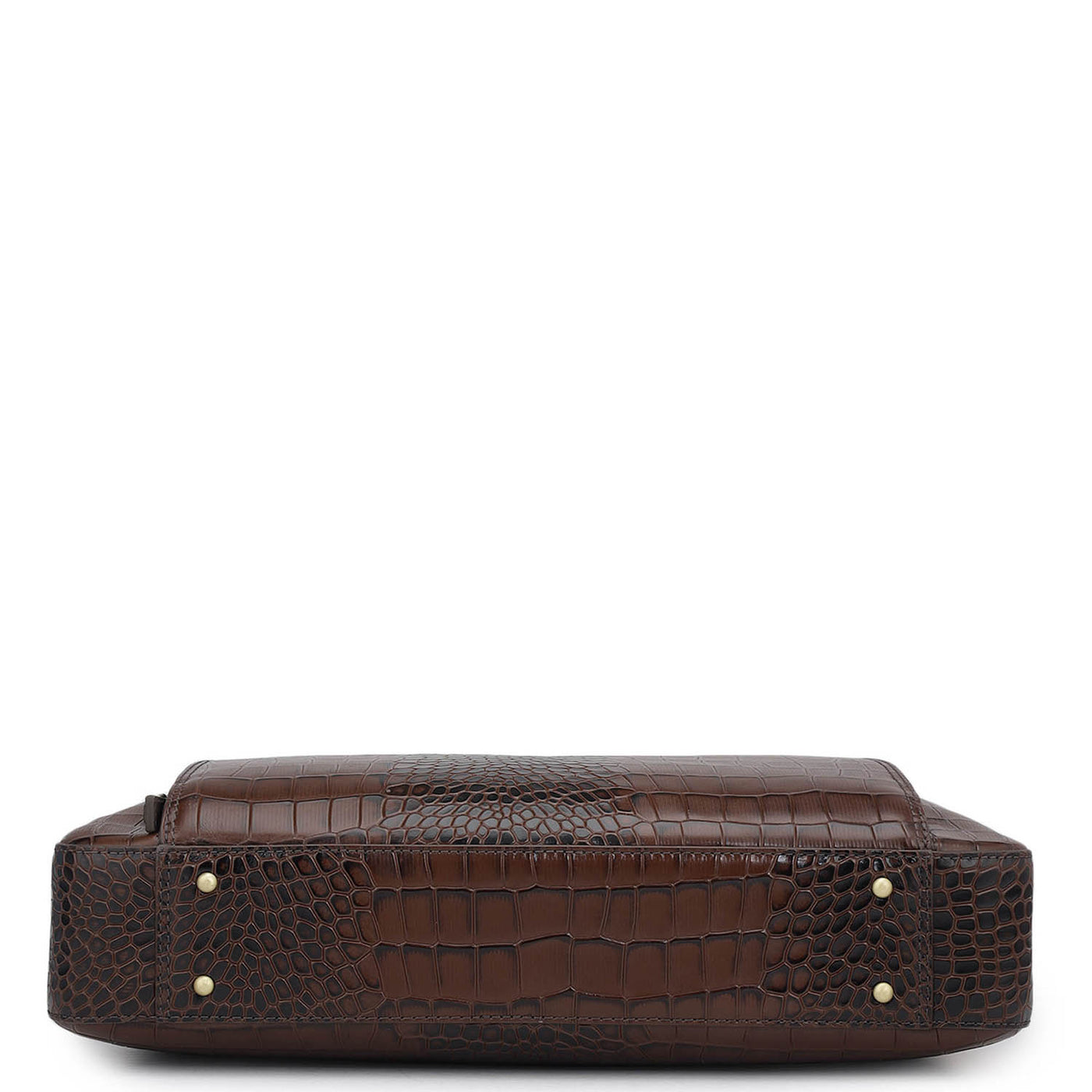 Croco Leather Laptop Bag - Date