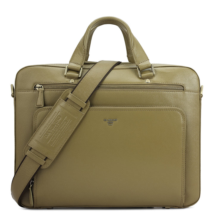 Franzy Leather Laptop Bag - Turtle