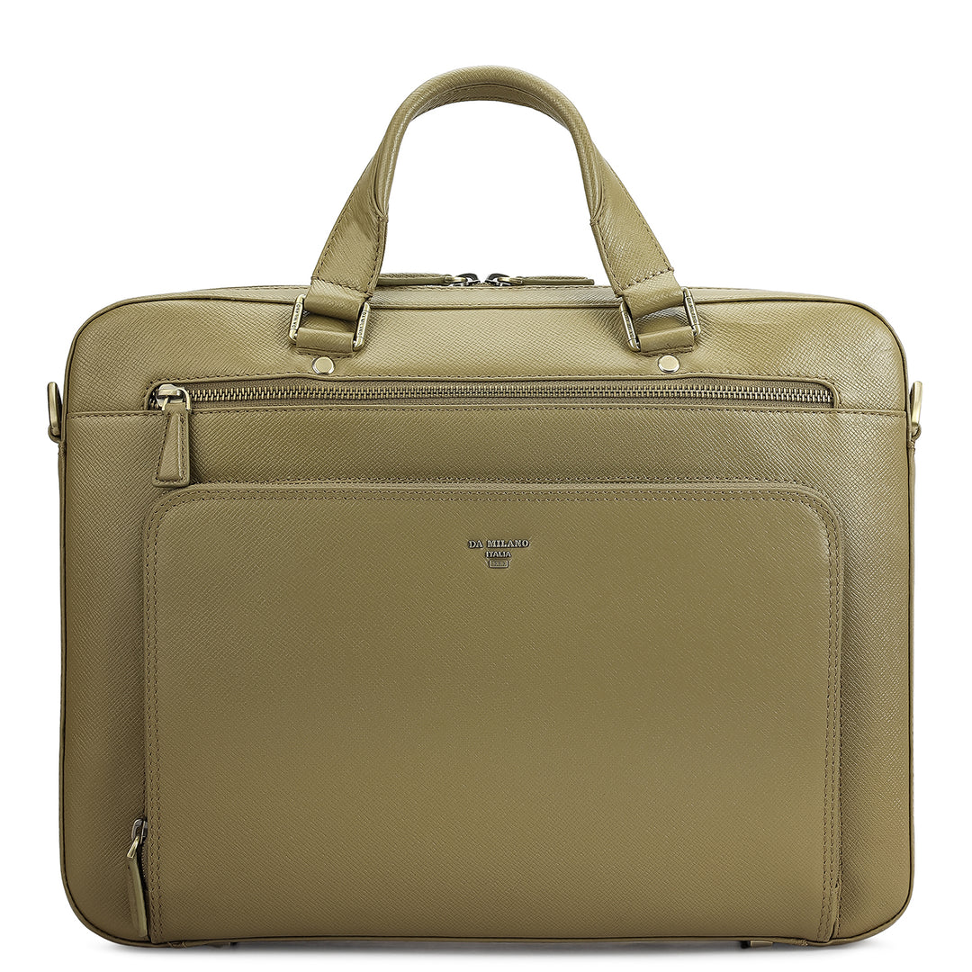 Franzy Leather Laptop Bag - Turtle