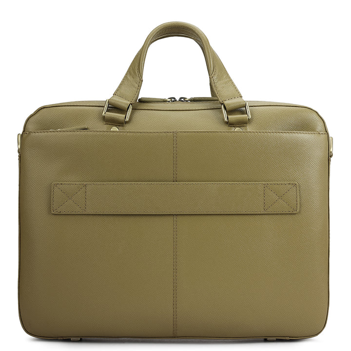 Franzy Leather Laptop Bag - Turtle