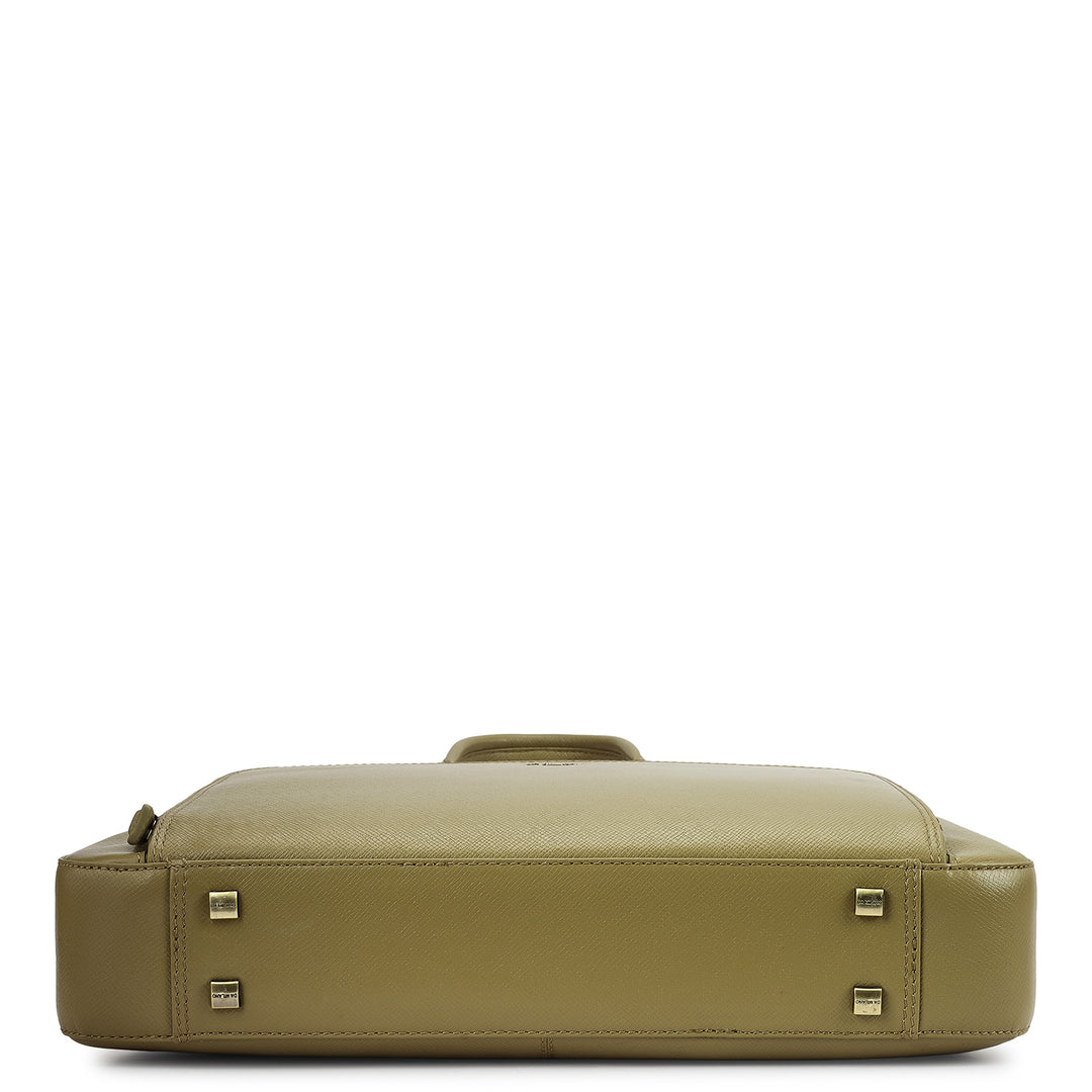 Franzy Leather Laptop Bag - Turtle