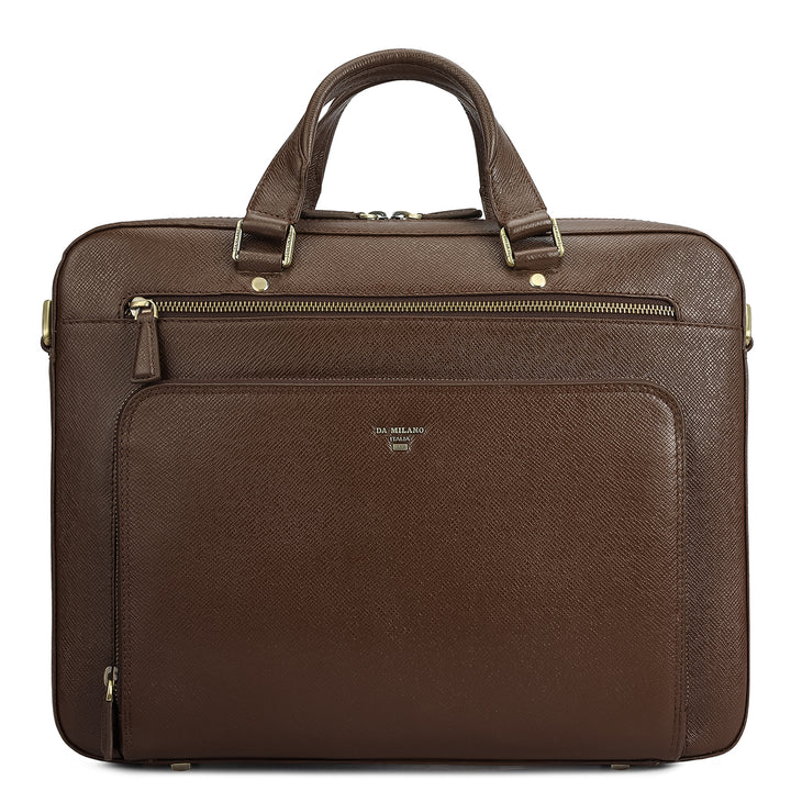 Franzy Leather Laptop Bag - Walnut