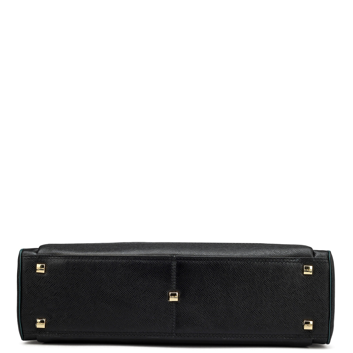 Monogram Leather Laptop Bag - Black