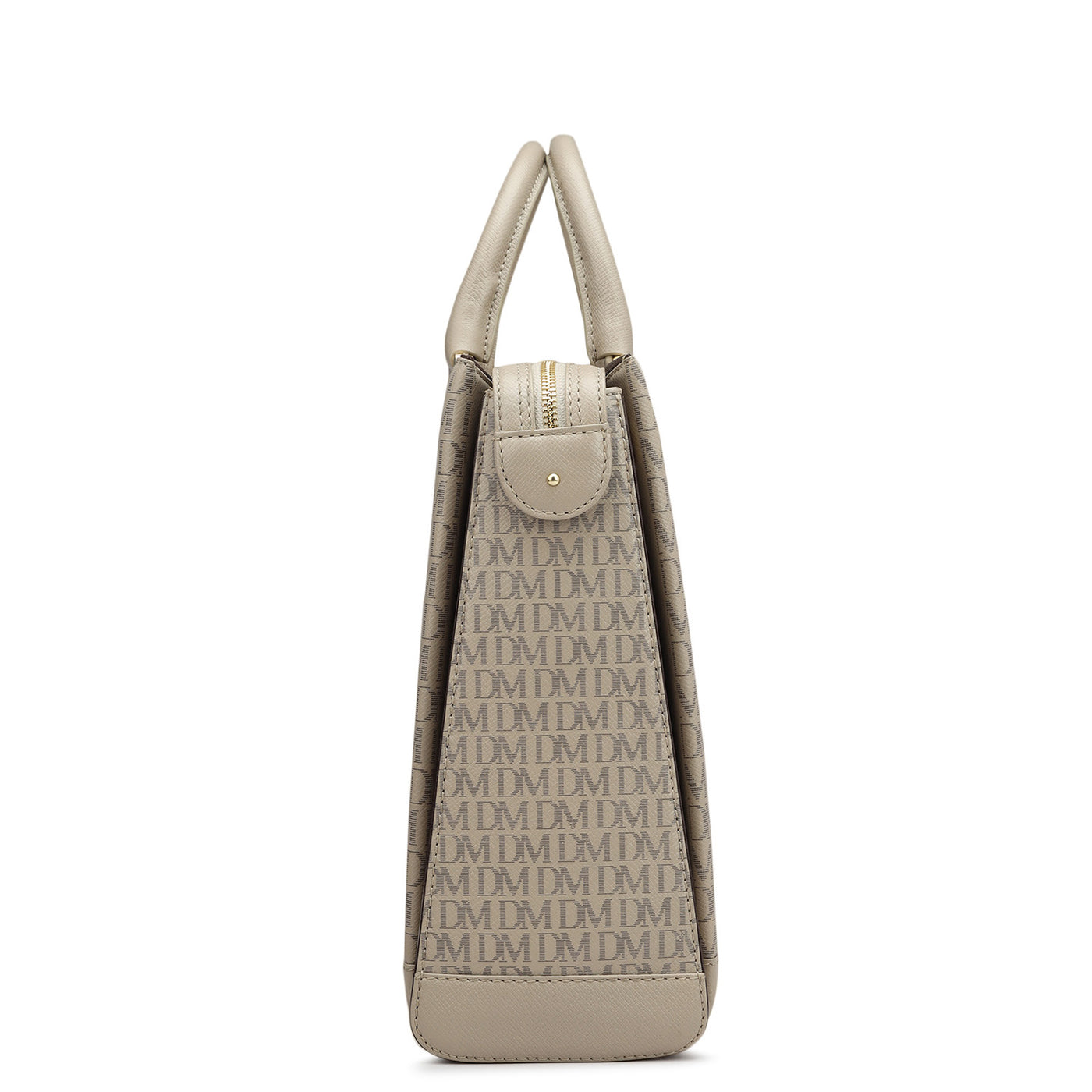 Monogram Leather Laptop Bag - Chalk