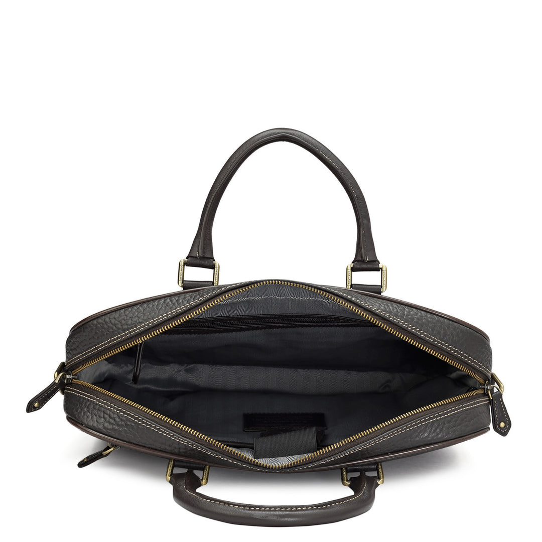 Bub Leather Laptop Bag - Brown