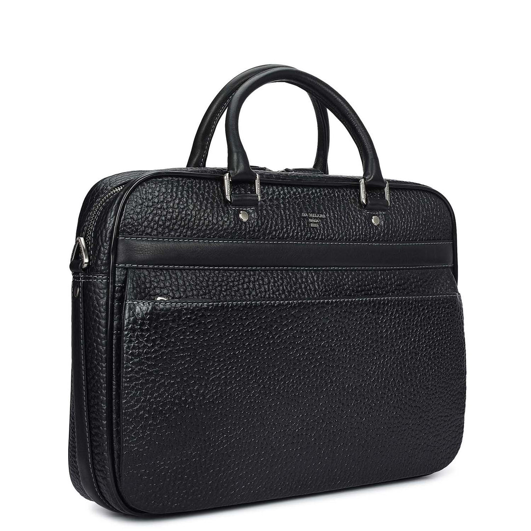 Bub Leather Laptop Bag - Black