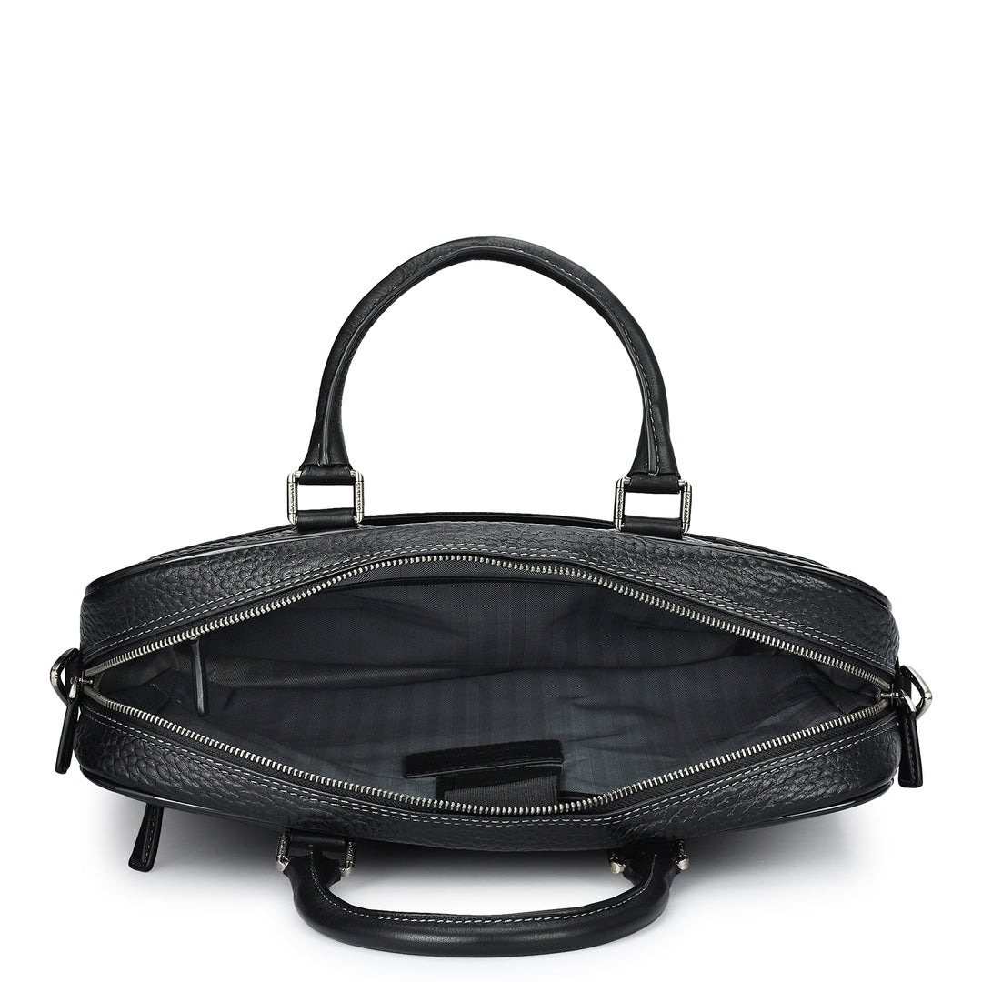 Bub Leather Laptop Bag - Black
