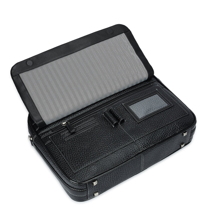 Bub Leather Laptop Bag - Black