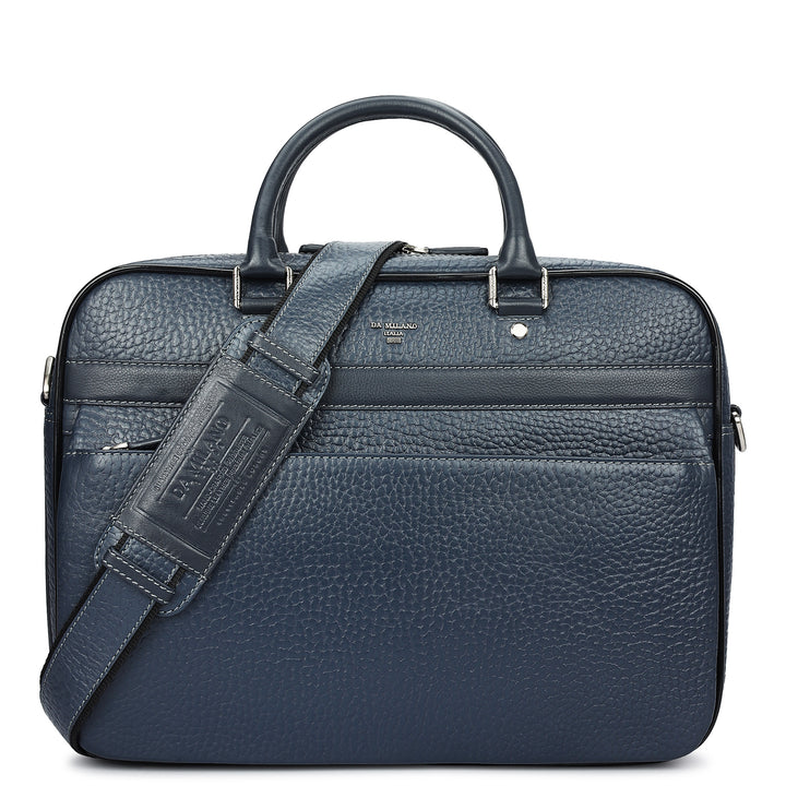 Bub Leather Laptop Bag - Dark Blue