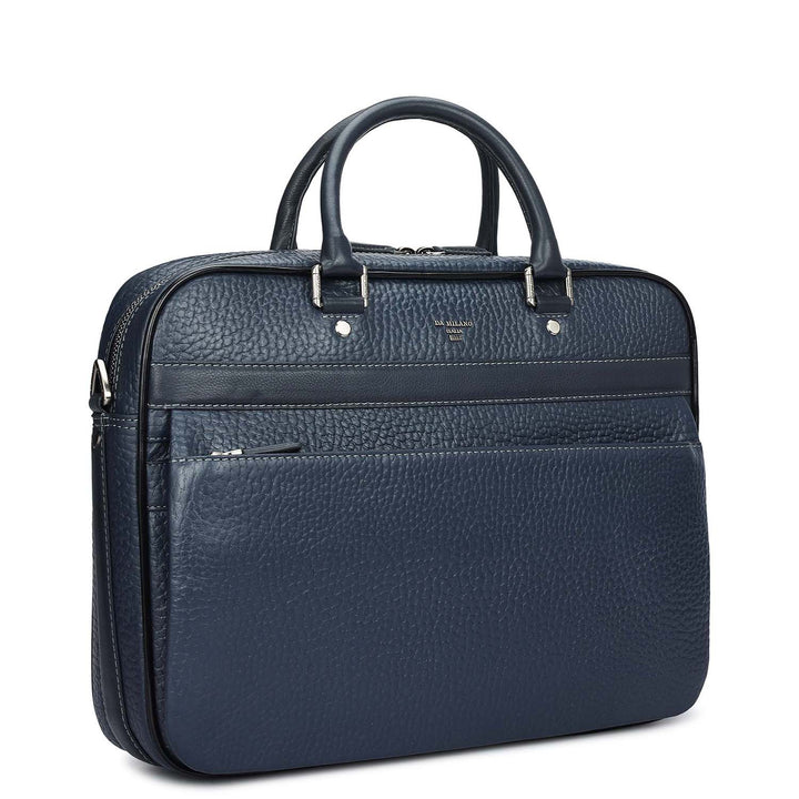 Bub Leather Laptop Bag - Dark Blue