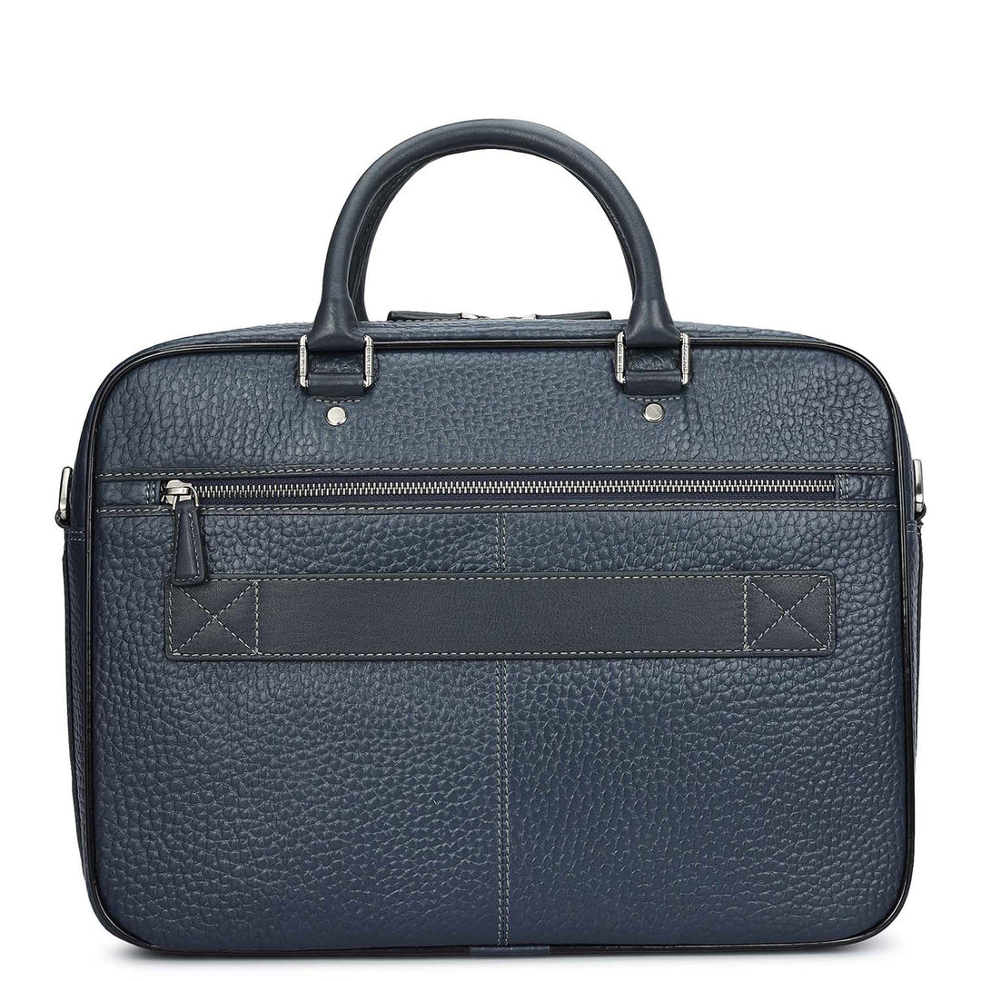 Bub Leather Laptop Bag - Dark Blue
