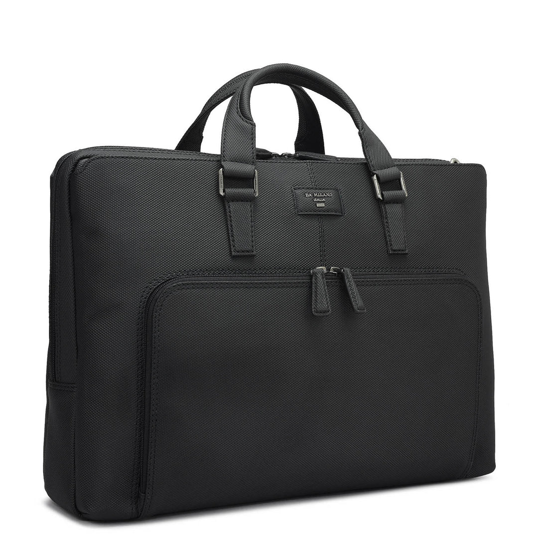 Fish Leather Laptop Bag - Black