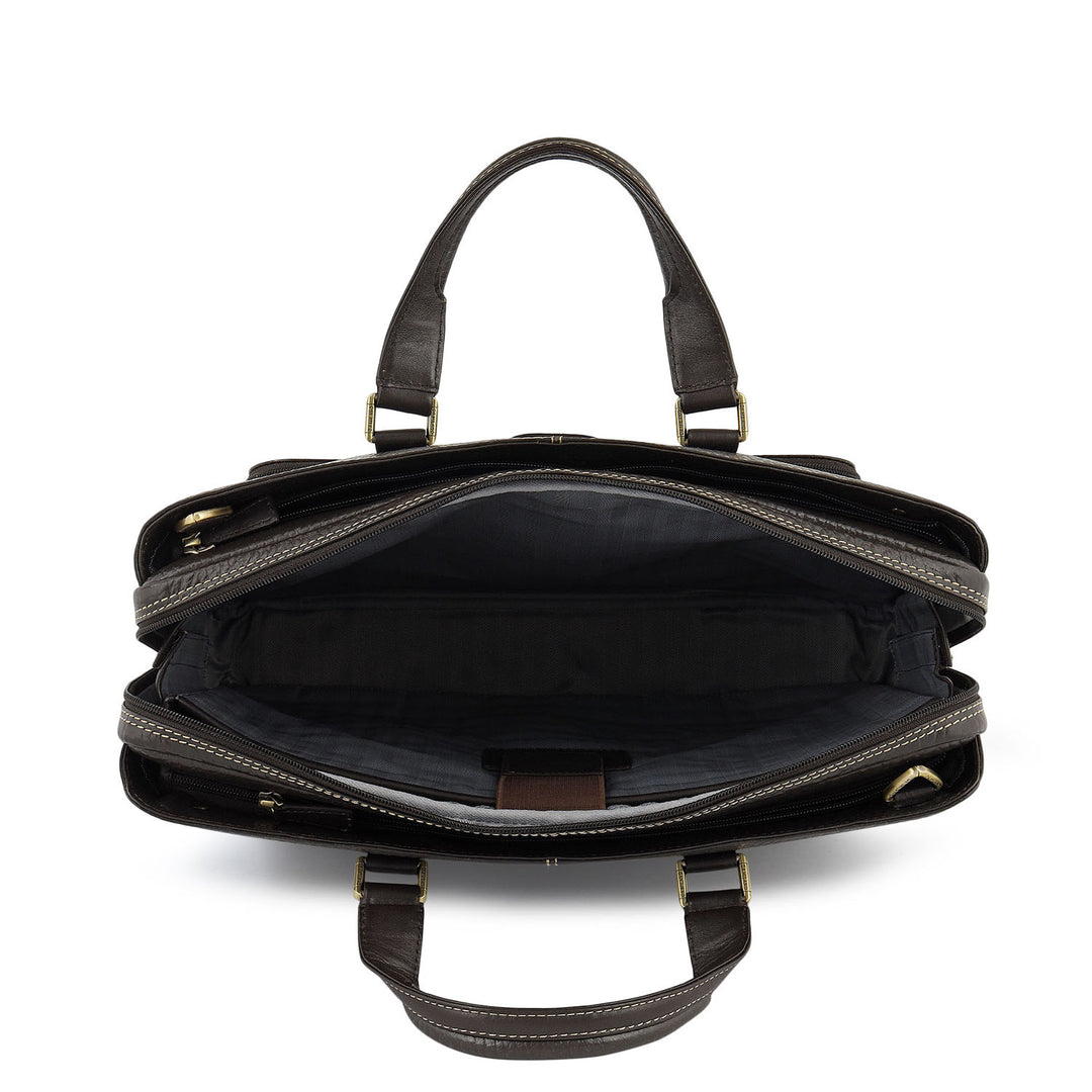 Classic Laptop Bag (L) - Brown