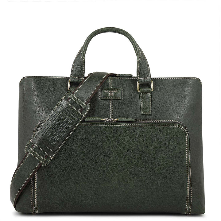 Classic Laptop Bag (L) - Petrol Green