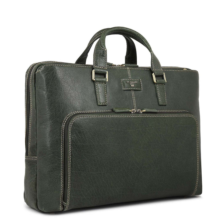Classic Laptop Bag (L) - Petrol Green