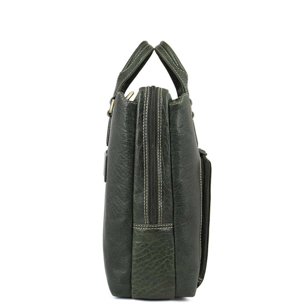 Classic Laptop Bag (L) - Petrol Green