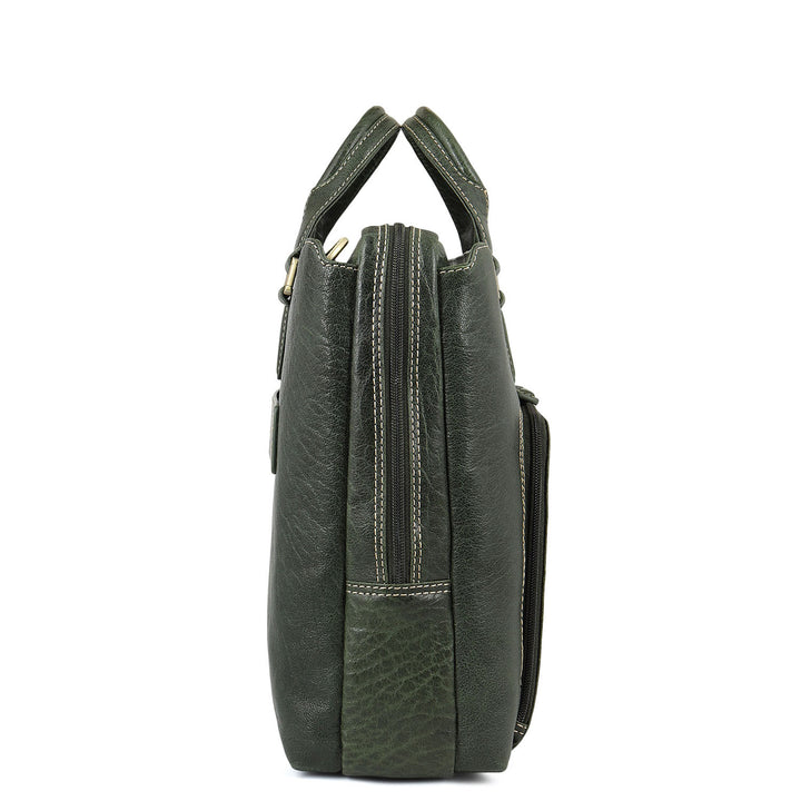 Classic Laptop Bag (L) - Petrol Green