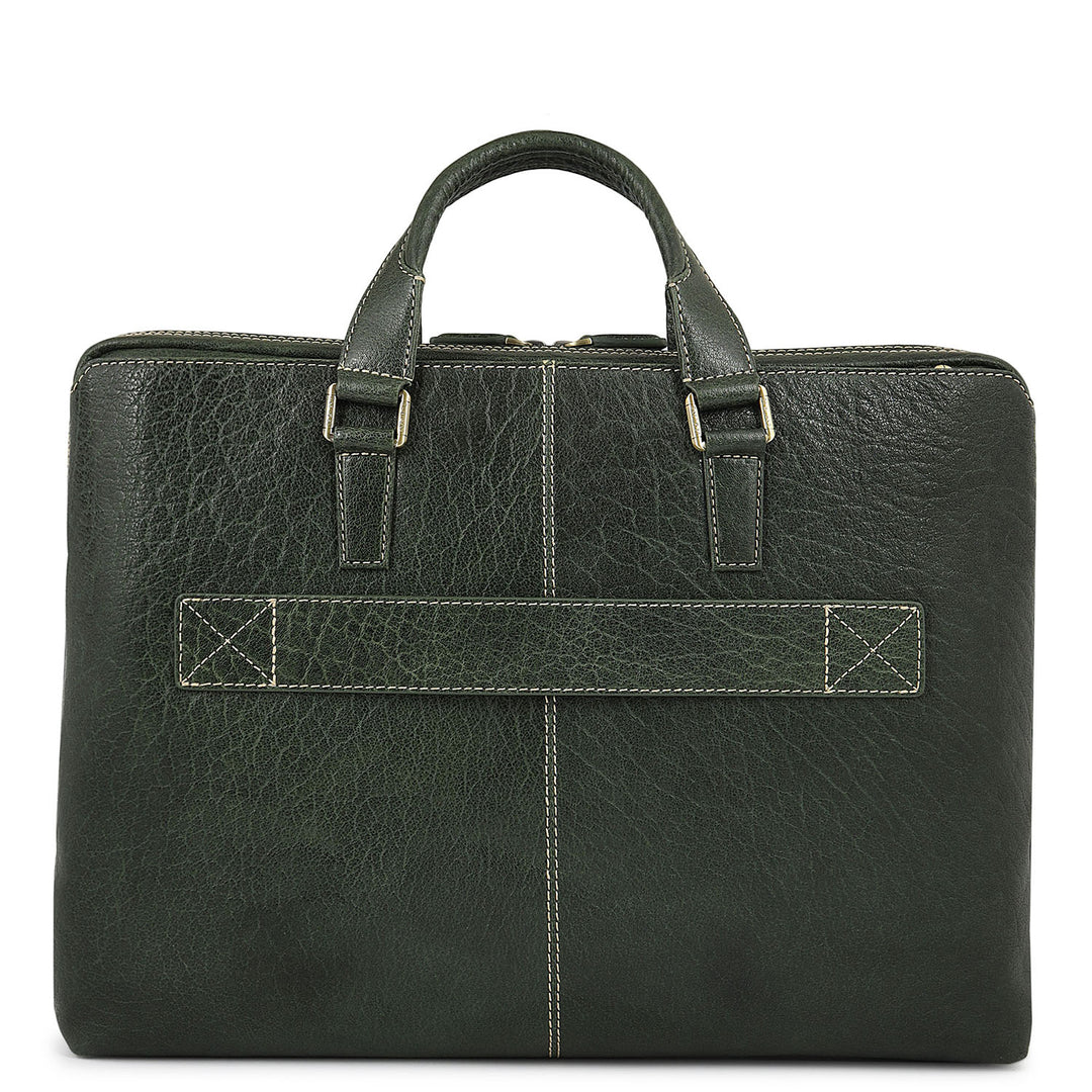 Classic Laptop Bag (L) - Petrol Green
