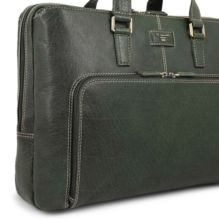 Classic Laptop Bag (L) - Petrol Green