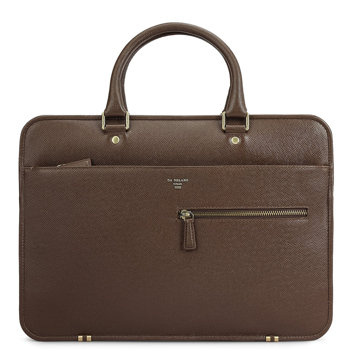 Franzy Leather Laptop Bag - Walnut