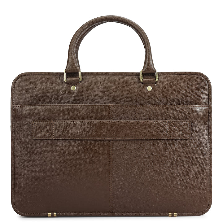 Franzy Leather Laptop Bag - Walnut