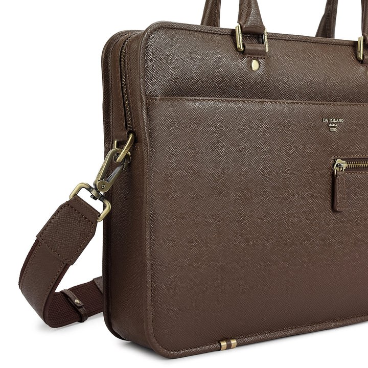 Franzy Leather Laptop Bag - Walnut