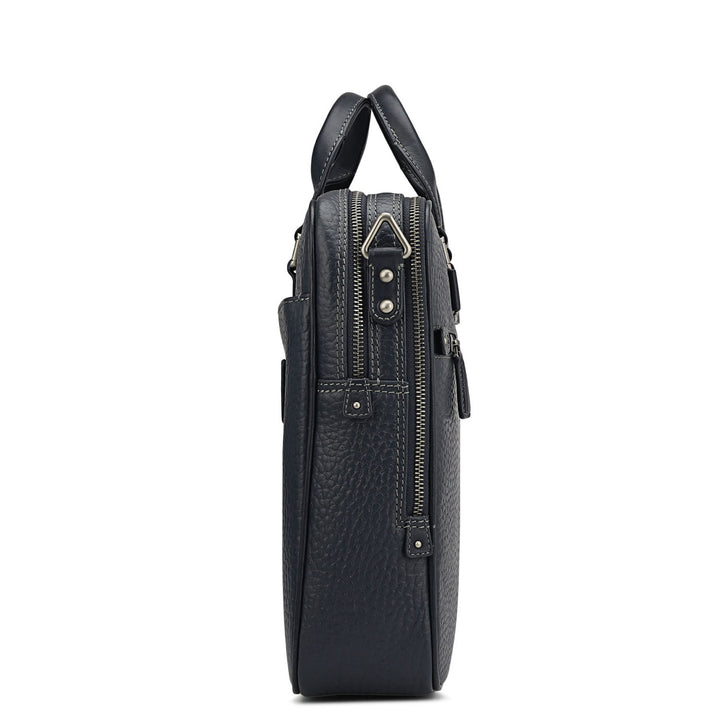Bub Leather Laptop Bag - Blue