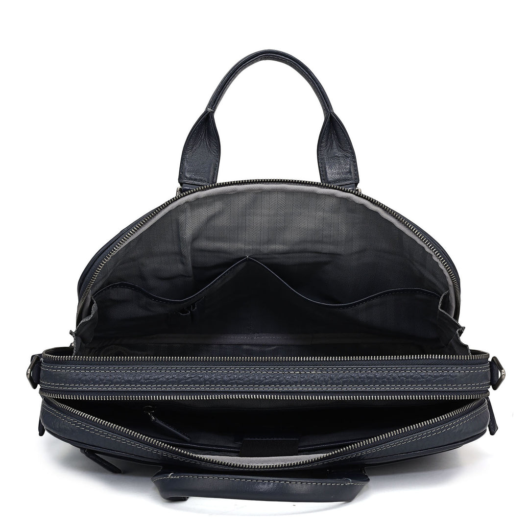 Bub Leather Laptop Bag - Blue