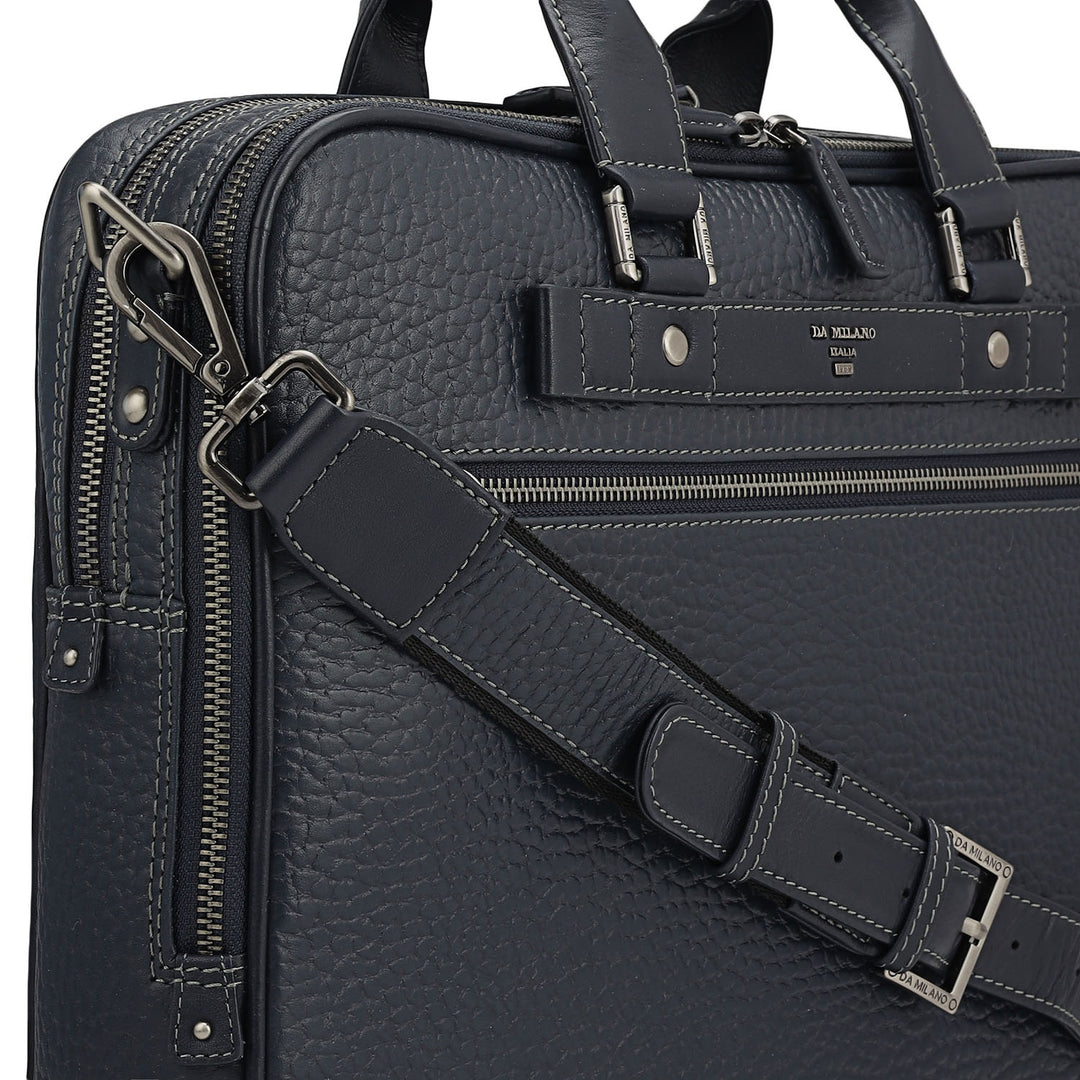 Bub Leather Laptop Bag - Blue