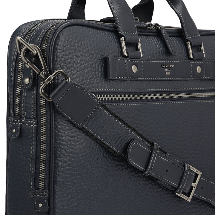 Bub Leather Laptop Bag - Blue