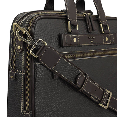 Bub Leather Laptop Bag - Brown