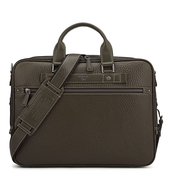 Bub Leather Laptop Bag - Taupe