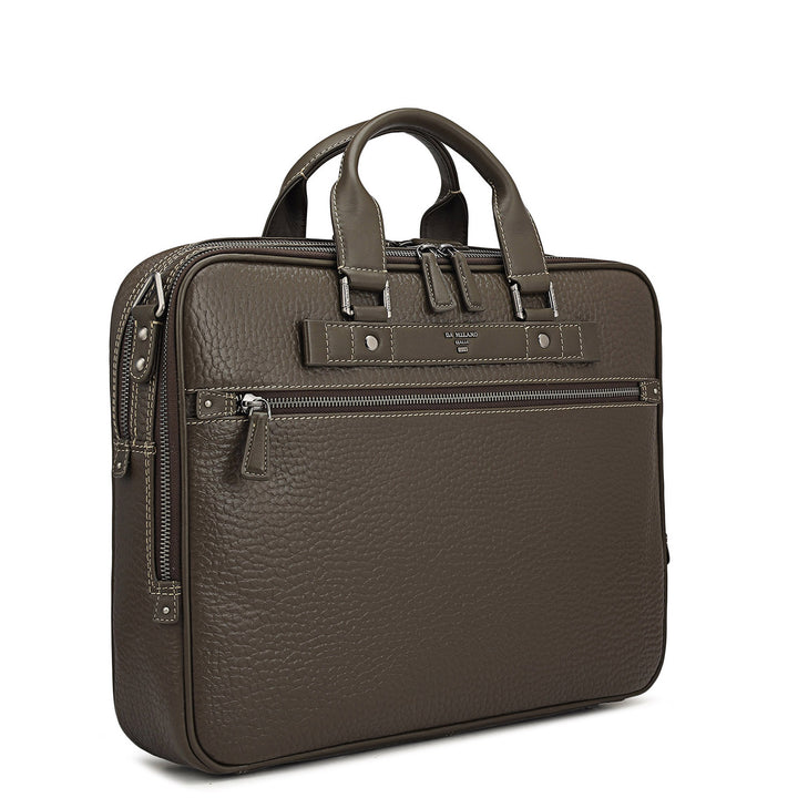 Bub Leather Laptop Bag - Taupe