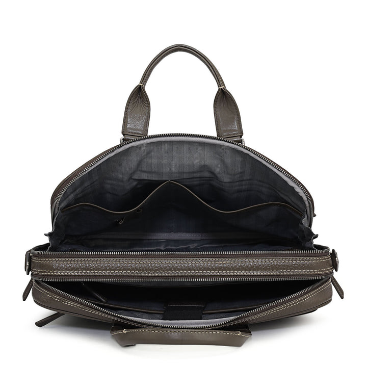 Bub Leather Laptop Bag - Taupe