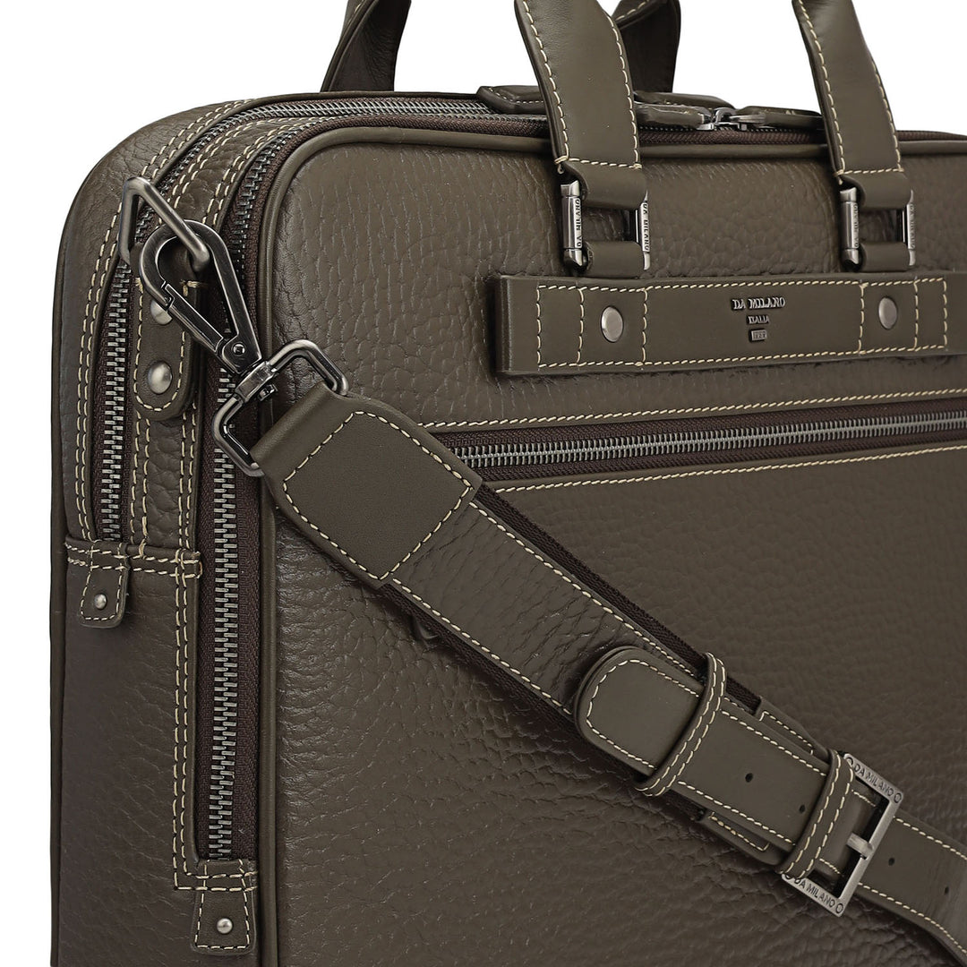 Bub Leather Laptop Bag - Taupe