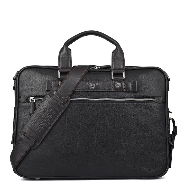 Elephant Pattern Leather Laptop Bag - Blue