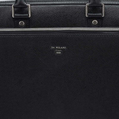 Franzy Leather Laptop Bag - Black