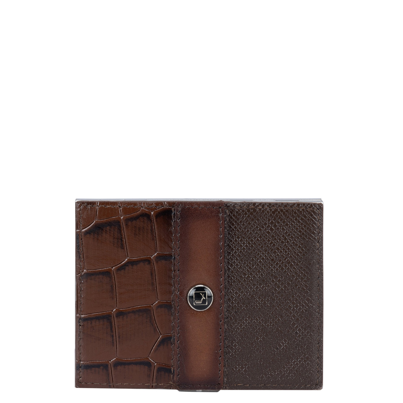 Franzy Croco Leather Cigarette Case - Oak