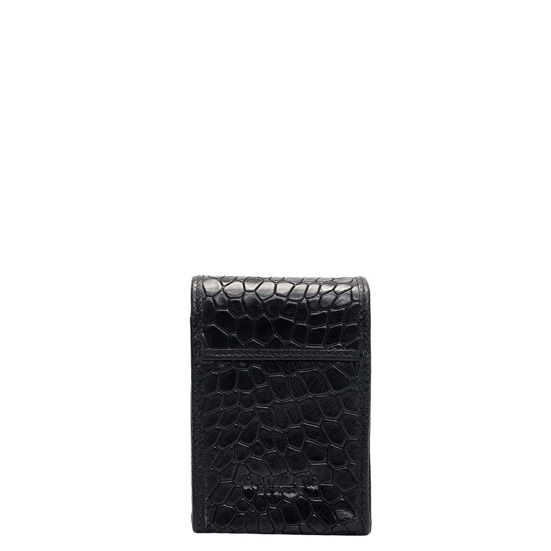 Croco Leather Cigarette Case - Black