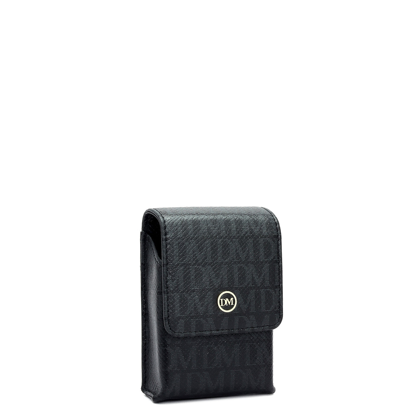 Monogram Leather Cigarette Case - Black